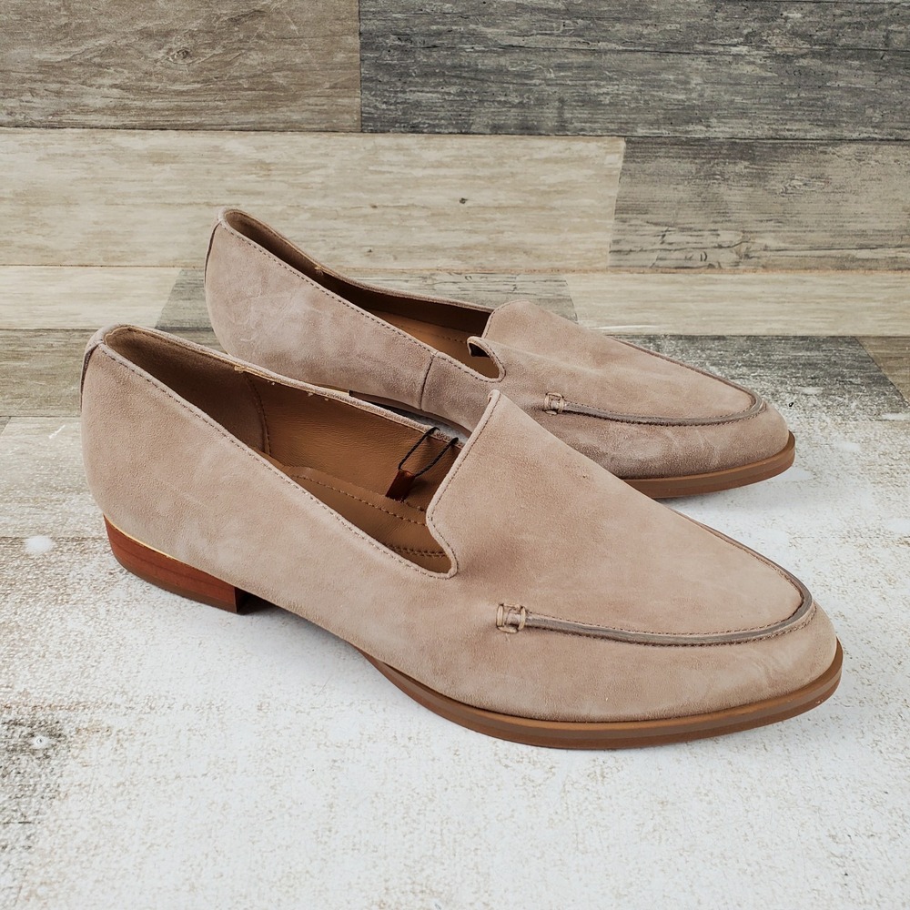 Rag & Co Anna Womens Loafers Sz 8 Brown Suede Leather Almond Toe Slip On Shoes